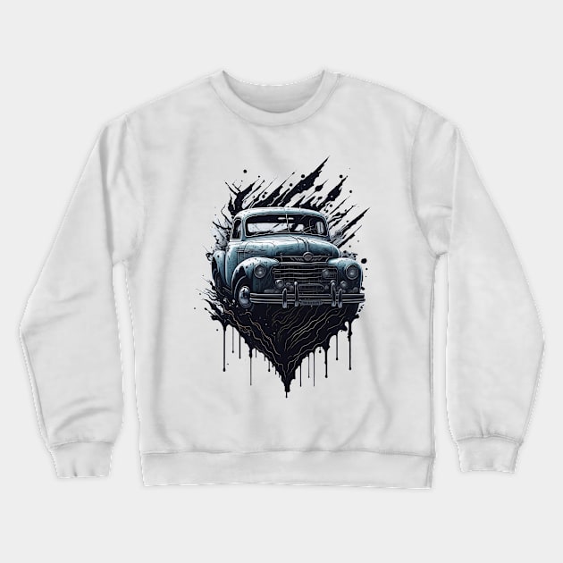 Splash art. Ford stylized pickup truck Crewneck Sweatshirt by Decoches